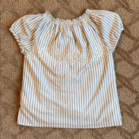 Gap Girl’s Smocked Neck Blouse - Picture 2 of 4